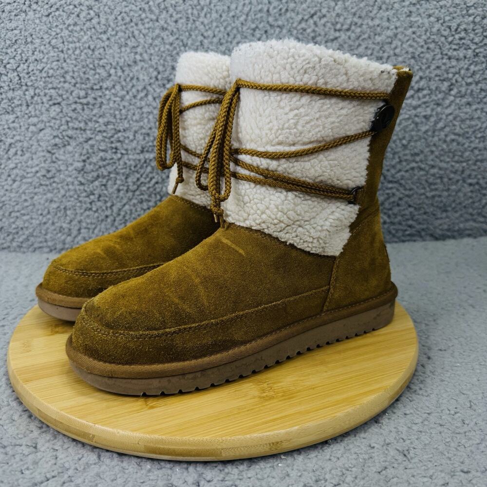 JBU Womens Winter Boots Size 6 Brown Faux Fur Lined